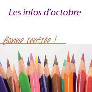 Les informations importantes d'octobre