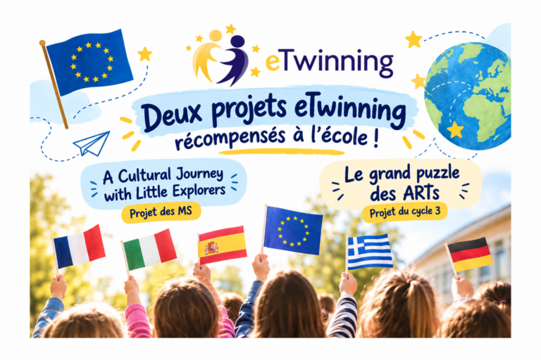 Deux projets eTwinning récompensés à l’école !